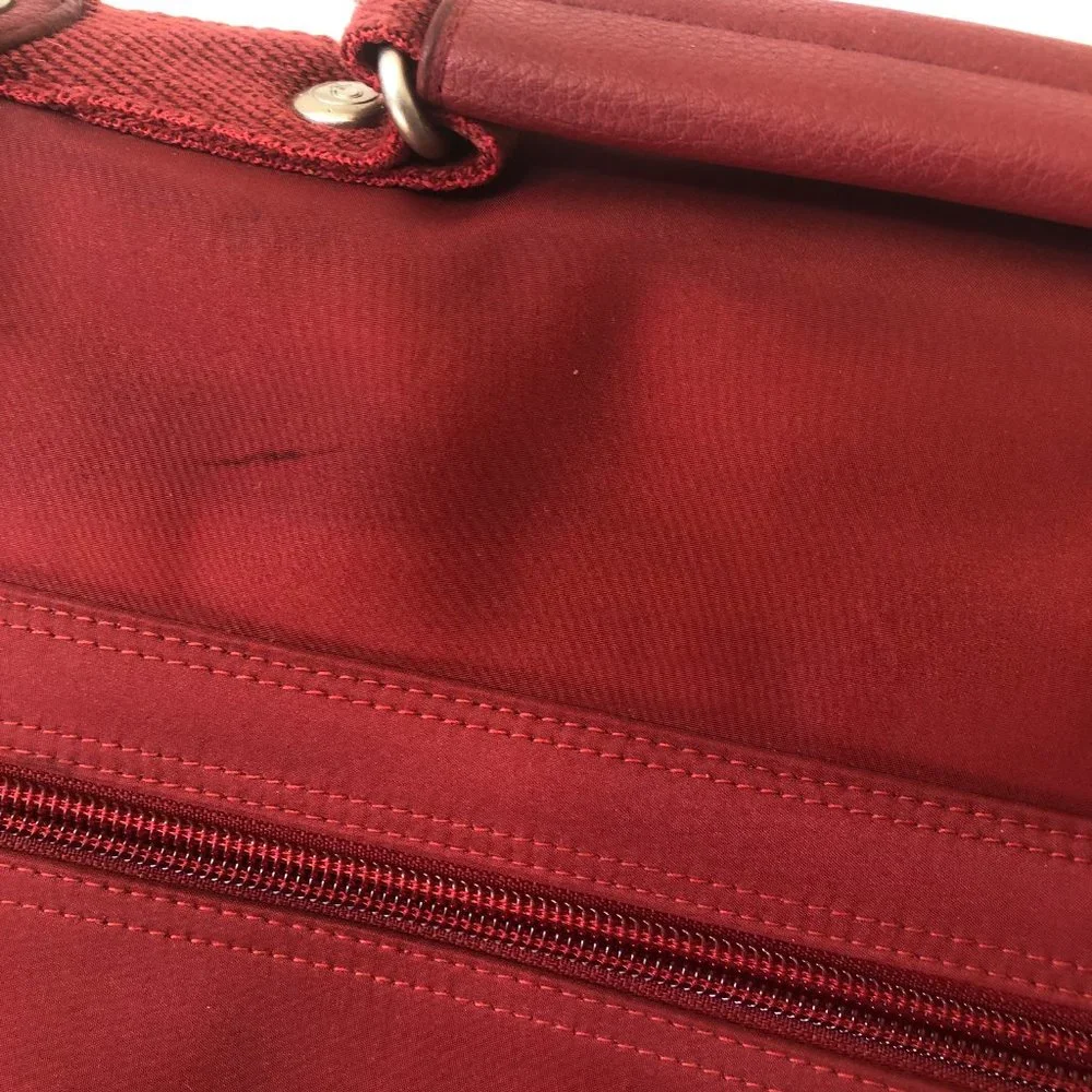 Kipling red messenger bag with computer compartment
